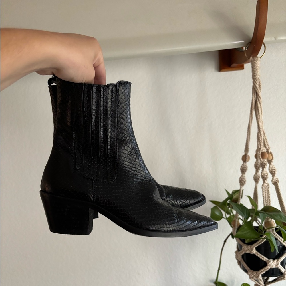 Jonak Paris black python boot